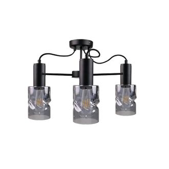 Netlighting Inger Multi Arm Semi Flush Ceiling Light Black 60cm 3x E27