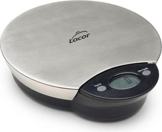 Lacor Bascula De Cocina 5 Kg Peso De Cocina Digital Bascula De Cocina De Acero Peso Alimentos 15,5x12 Cm Base Antideslizante