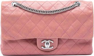 Chanel Pre-owned Classic Double Flap Schoudertas - Dames - Vintage Schoudertas - Roze - ONE Size - Leer - Vintage