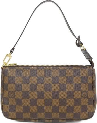 Louis Vuitton Damier Ebene Coated Canvas Pochette Pouch (Pre-Owned)