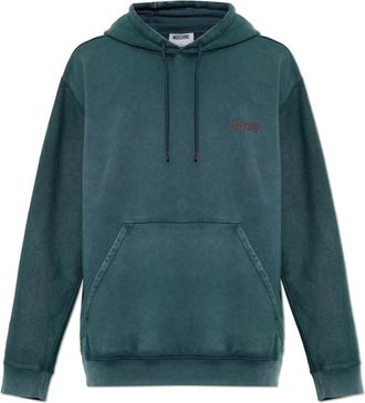 Moschino Hooded Sweatshirt - Heren - Hoodies - Groen - L - Katoen - Hoodies & sweatvesten