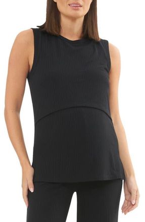 Ripe Peter Rib Nursing Tank in Black at Nordstrom, Size X-Small