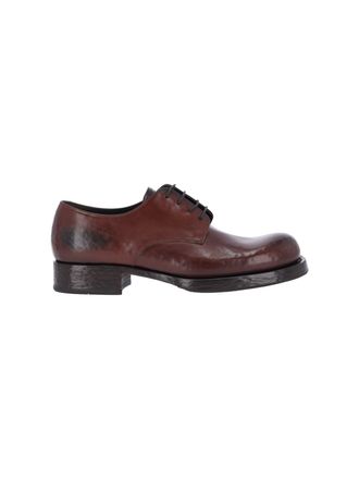 Prada Scarpe Derby In Pelle