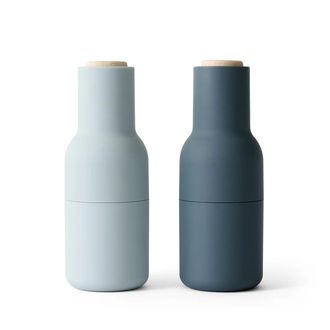 Audo Bottle Grinder Salz- und Pfefferm&uuml;hlen Set, blues (Holzdeckel)