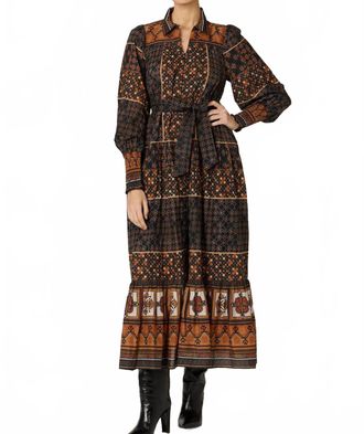 Cleobella Lucy Ankle Midi Dress In Zocalo Print