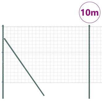 Berkfield Home Green Euro Fence with 7 Posts 1.5x10 m Galvanised Steel Green
