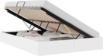 vidaXL Cama Con Almacenamiento Blanco Puro 137 X 190 Cm Vidaxl