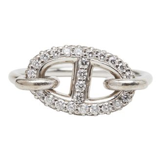 Herm&egrave;s White Gold (18K) Band Ring (Pre-Owned)