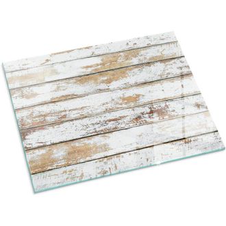 Tulup Piastra per Fondo Camino Eccellente Piastra Protezione da Scintille in Vetro di Sicurezza ESG Una tavola di legno danneggiata 80x60 cm