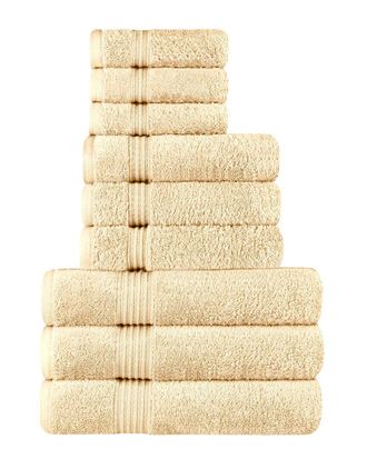 Superior Egyptian Cotton 9Pc Highly Absorbent Solid Ultra Soft Towel Set