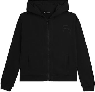 Freddy Felpa Cappuccio con Zip e Dettagli Ricamati