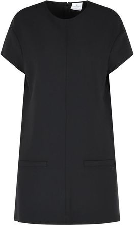 Courr&egrave;ges Heritage Black Wool Blend Dress