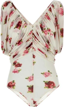 Magda Butrym Gedrukte Jersey Bodysuit - Dames - Bodies - Veelkleurig - S - Tops