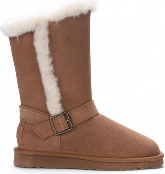 TruClothing Sheepskin Suede Plush Lined Calf Winter Warm Boots
