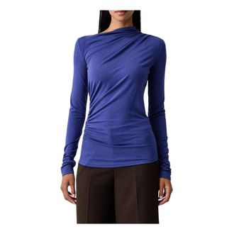 Patrizia Pepe Top asimmetrico drappeggiato - - Tops - Donna - Blu - M