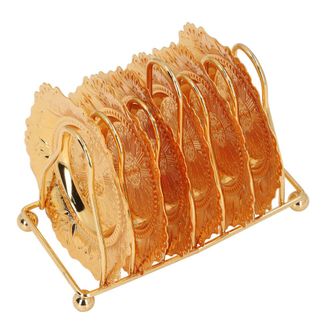 OEM Posavasos De Lujo Para Uso Diario, Posavasos Met&aacute;licos Antideslizantes, Posavasos Creativo Con Soporte Decorativo, Elegante Protecci&oacute;n Para Escritorio