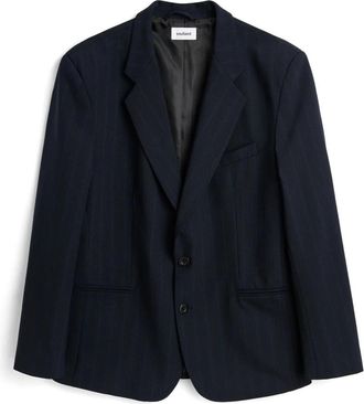 Soulland Luca Stripe Blazer - Heren - Blazers - Blauw - 2Xs/Xs - Wol - Jassen