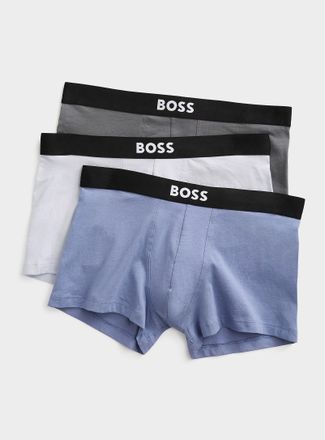 BOSS Mens 3 grey/blue trunks BOSS ONE 3-pack