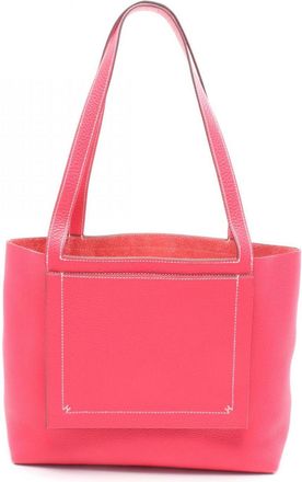 Herm&egrave;s Pink Taurillon Clemence Leather Leather Tote Bag (Pre-Owned)