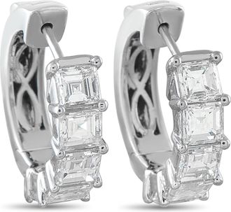 Luxury Bazaar 18K White Gold 3.05ct Diamond Earrings AER-16800-8