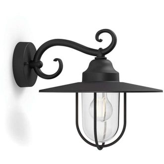 Philips MyGarden - Lampada da parete per esterni 30x36 cm, E27, nero 915005308801 - Philips