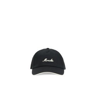 Moncler Caps, male, Black, Size: ONE SIZE Cotton Baseball Cap
