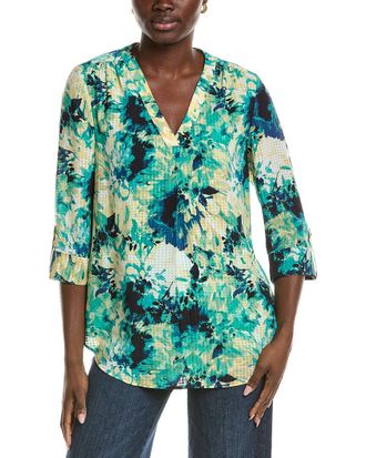 Jones New York 3/4 Sleeve V-Neck Tunic