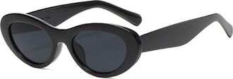 Generic Small Frame Female Outdoor Sunglasses Men Driving Sports Sun Glasses(Black)