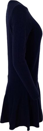 Ganni Ganni Mini Dress in Navy Blue Merino Wool
