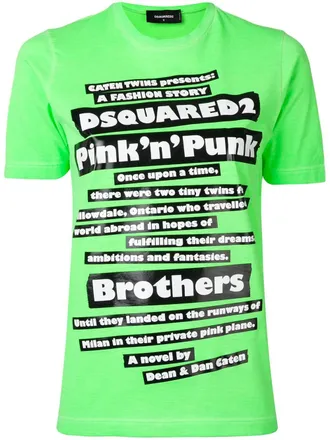 Dsquared2 Pink N Punk T-shirt - women - Cotton - L - Green