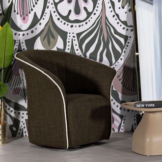 Dmora Sill&oacute;n Toamas, Base Giratoria, Brazos, Estructura Met&aacute;lica, 84x66x80h Cm Verde