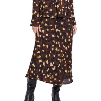 ottod'Ame Fluid Viscose Long Skirt in Brown at Nordstrom, Size 42 It