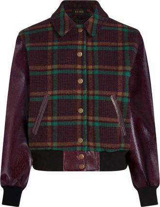 King Louie Billie Baseballjack Vera Check - Dames - Jassen - Veelkleurig - Maat: M Wol