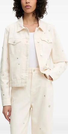 Moschino Giacca denim con decorazione - Toni neutri