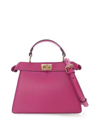 Fendi 2002 Petite Leather Peekaboo ISeeU satchel - Roze