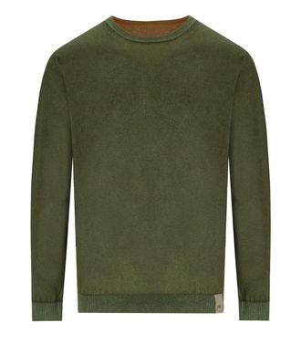 Bob Bart Military Orange Reversible Crewneck Pullover