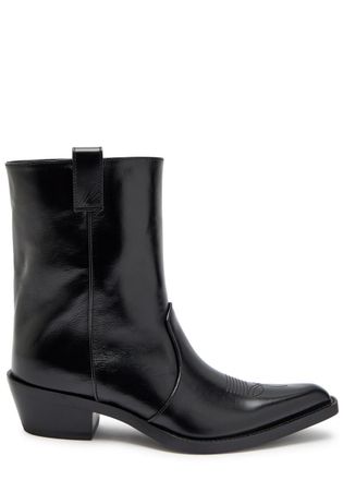 Khaite Clive 35 Leather Ankle Boots - Black - 40 (IT40 / UK7)
