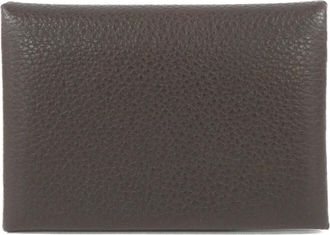 Herm&egrave;s Brown Barenia Leather Coin Purse/Coin Case (Pre-Owned)