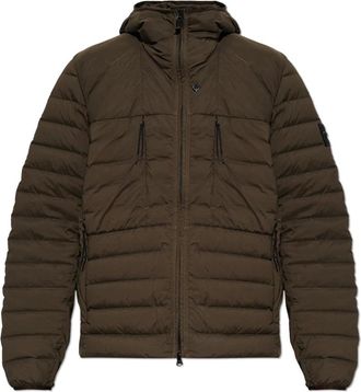 Stone Island Gewatteerd jack met capuchon - Heren - Gewatteerde jassen - Bruin - L - Jassen