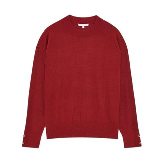 Patrizia Pepe Ronde Hals Trui - Dames - Ronde hals truien - Rood - L - Wol - Truien & Vesten
