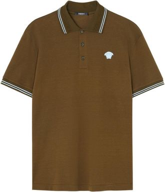 Versace Medusa cotton polo shirt - men - Cotton - S - Brown