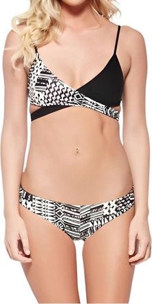 L*Space Baraccuda Bikini Bottom In Ivory Coast Black