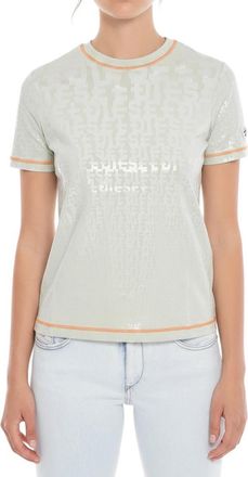 Diesel Grey Logo Crew Neck T-Shirt