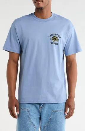 Carhartt Work in Progress Wild Life Organic Cotton Graphic T-Shirt in Gentle Blue at Nordstrom, Size Xx-Large