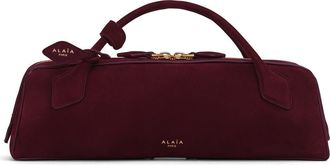 Alaia Le Teckel Suede East/West Clutch in Rouge Grenat at Nordstrom