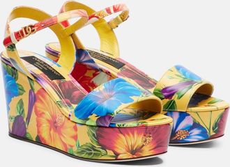 Dolce & Gabbana Bianca floral wedges