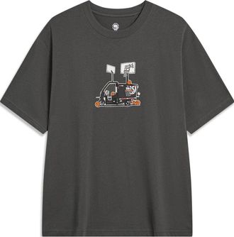 Li-Ning BadFive Dream With Hoops Graphic T-shirt Washed Black AHST915-3