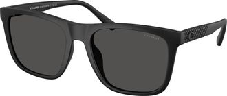 Coach Grey Square Mens Sunglasses HC8427U 500287 57