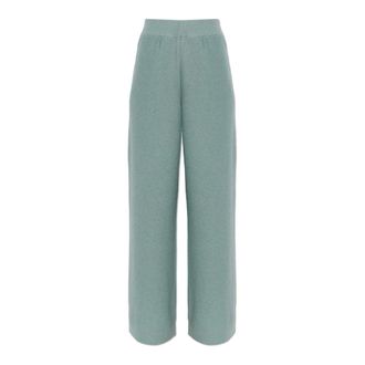 Fabiana Filippi Broek met glinsterende pailletten - Dames - Wijde Broeken - Groen - S - Pailletten - Broeken