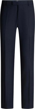 Joop Broeken, Heren, Blauw, 3Xl, Wol, Woolen Kostuumbroek met Grafische Textuur